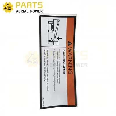 DECAL,WARNING CRUSHING 1703804 FOR JLG factory