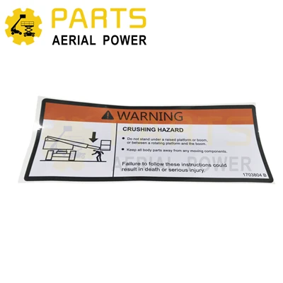 DECAL,WARNING CRUSHING 1703804 FOR JLG suppliers