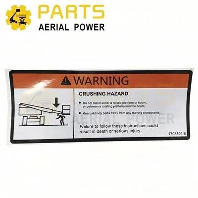 DECAL,WARNING CRUSHING 1703804 FOR JLG manufacturers